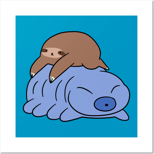 Little Sloth and Waterbear Wall Art by saradaboru